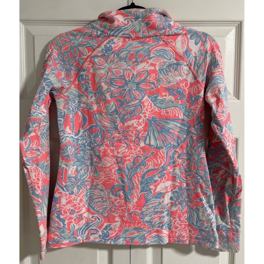 Lilly Pulitzer Skipper Popover Sz XS Pink Sun Ray Summer Siren Pulllover Pockets - Picture 6 of 16